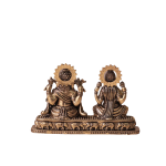 Superfine Ganesh Lakshmi Brass Idol | 3" x 3.75" x 1.5" Divine Murti | 200g Intricate Temple Art | Combined Deities on Single Base | Sacred Gift | Jaipurio